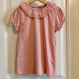 Mini Boden Pink Broderie Top size 8/9